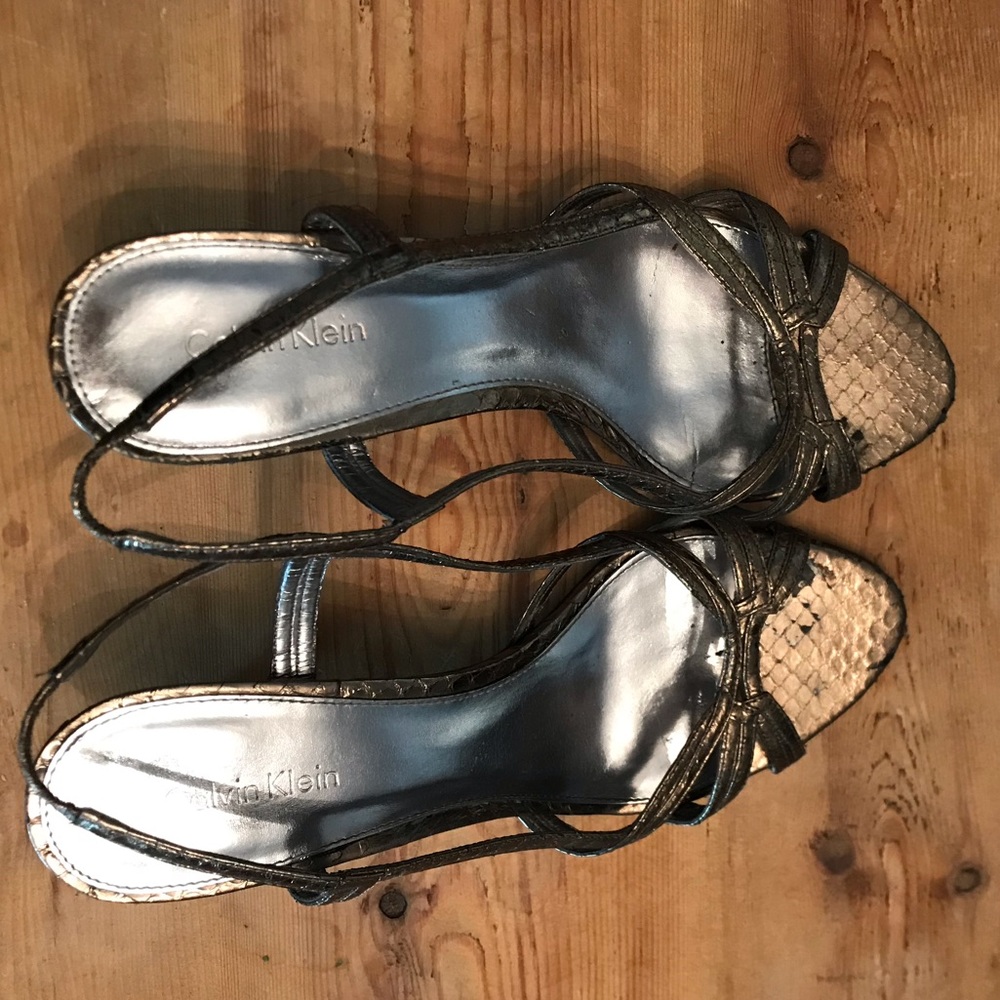 Alligator (Faux) Copper Sandals